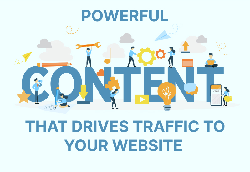 Powerful content that drives traffic to your website Image of content